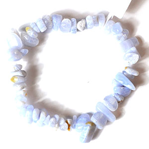 Blue Lace Agate chip bracelet