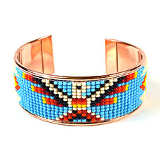 Czech Beaded Copper bracelet