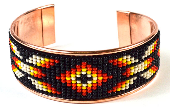 Czech Beaded Copper bracelet