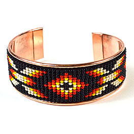 Czech Beaded Copper bracelet