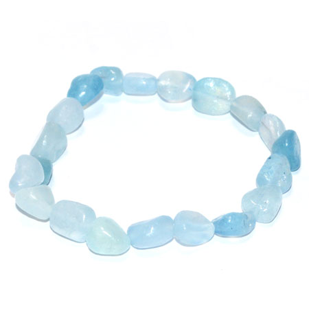 8-10mm Aquamarine Nugget bracelet
