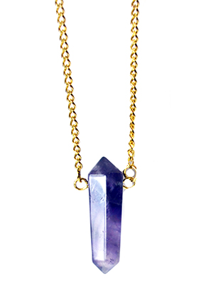 Amethyst double terminated W/ chain