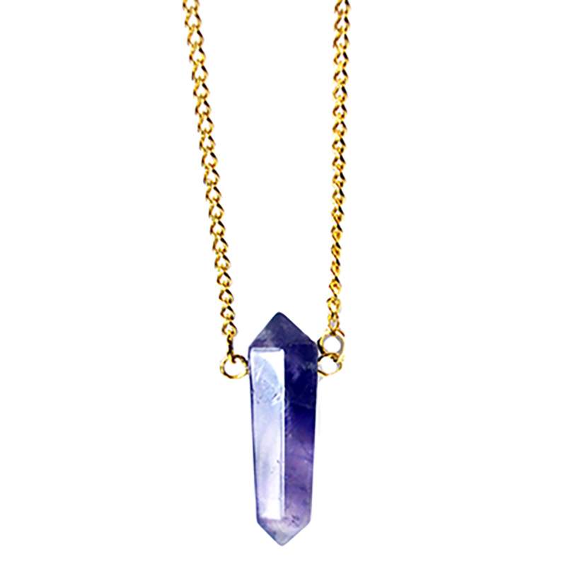 Amethyst double terminated W/ chain