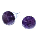 Amethyst stud earrings