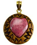 Clay and Gemstone pendant