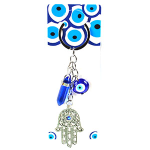Hand of Fatima W/ Point evil eye keychain
