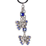 Evil Eye & Butterflies keychain