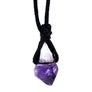 Amethyst W/ cord necklace