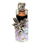 Amethyst/ Amazonite chips in Bottle Fairy necklace