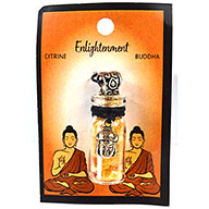 Citrine Chips in Bottle with Buddha necklace