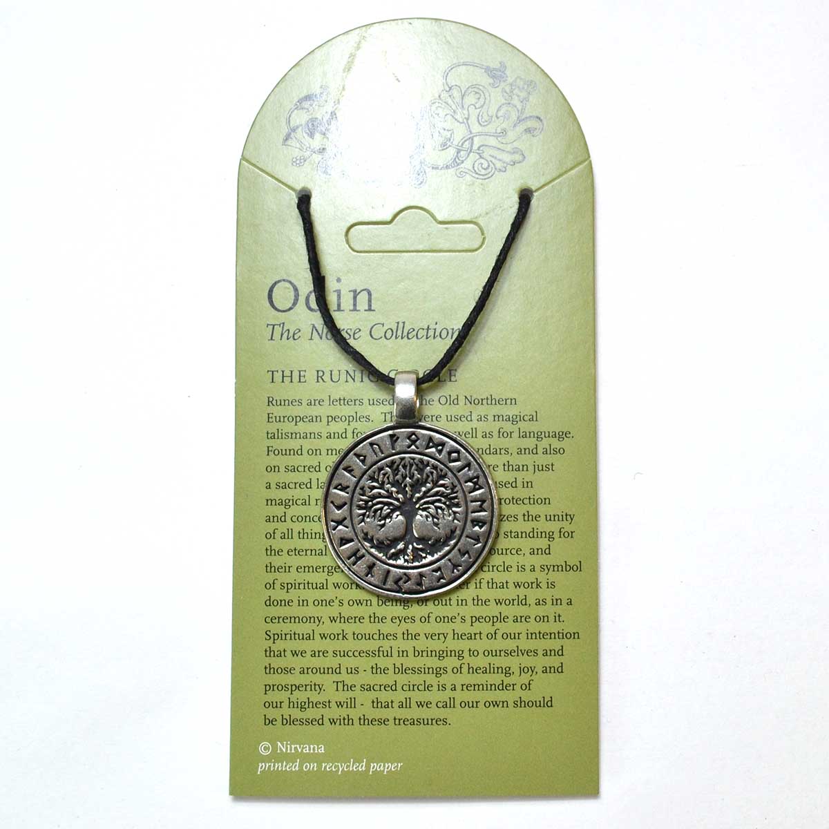 Runic Circle W Tree of Life pewter