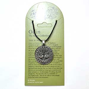 Runic Circle W Tree of Life pewter