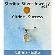 Citrine pendant silver