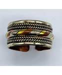 (set of 3) 3 Metals Twisted adjustable rings