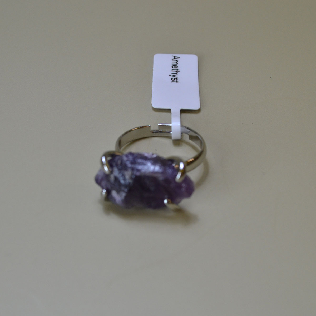 Amethyst adjustable ring