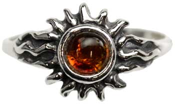 Amber Sun ring Size 6