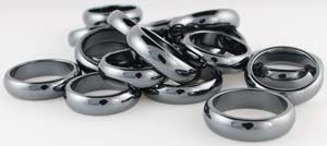 6mm Rounded Hematite rings (20/bag)