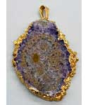 Stalaactite gold plated pendant