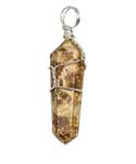 (set of 5) Aragonite wire wrapped point