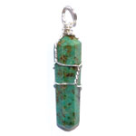 (set of 5) Chrysocolla wire wrapped point