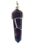 (set of 5) Fluorite wire wrapped point