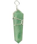 (set of 5) wire wrapped Green Aventurine point