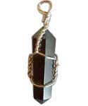 (set of 5) wire wrapped Hematite point