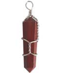 (set of 5) Red Jasper w wrapped point