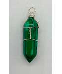 (set of 5) wire wrapped Malachite (Synthetic) point