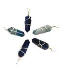 (set of 5) Blue Onyx wire wrapped point