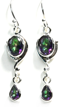 Mystic Quartz earrings-Azuregreen