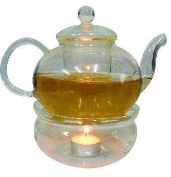 Glass teapot with Warmer