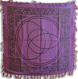 Purple Triquetra altar cloth 36