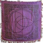 Purple Triquetra altar cloth 36