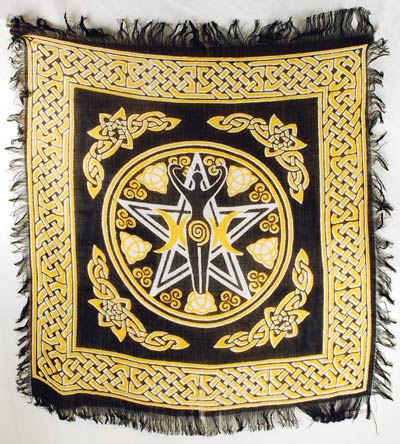 Pentagram Goddess altar cloth 18