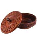 Wooden Ritual Bowl w/ Lid