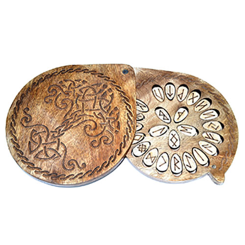Wood rune set W/ Tree box