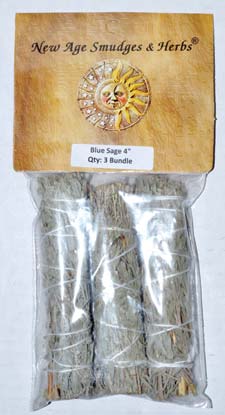 Blue Sage smudge stick 3pk 4