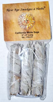 (set of 3) White Sage smudge stick 3