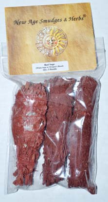 (set of 3) White Sage Dragons Blood Sage smudge stick 4