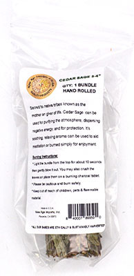 Cedar smudge stick 3-4
