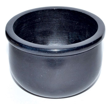 Black Stone Scrying Bowl/Smudge Pot 3