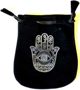 Hand of Compassion Velveteen Black Bag  5