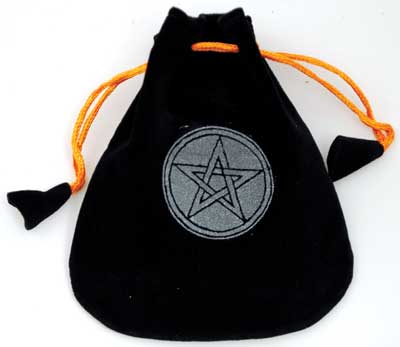 Pentagram Velveteen Black Bag  5