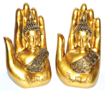 7" Buddha in Hand (set of 2)