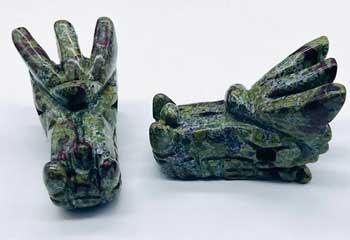 (set of 2) 1 3/4" Dragon's Head Jasper, Dragon Blood