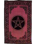 Pentagram Tapestry Red & Black 72