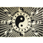White and Black Yin Yang Tapestry 72