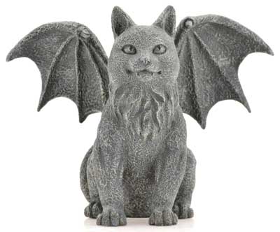 Winged Cat Gargoyle 6 1/2